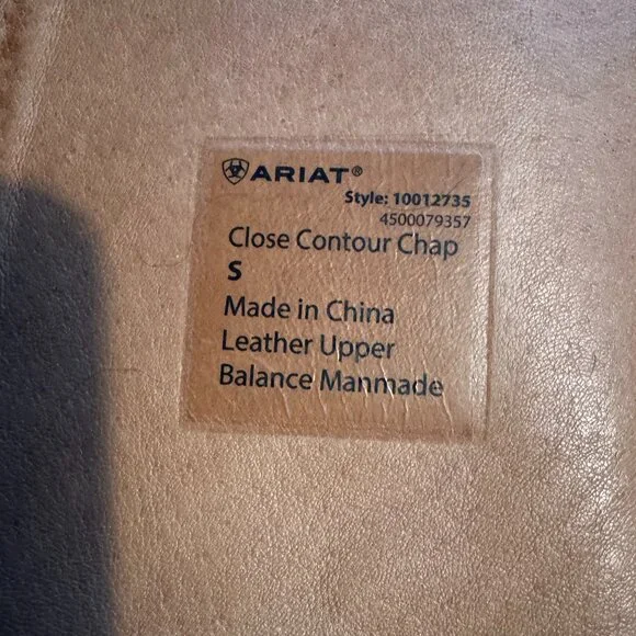 Ariat Black Leather Half Chap Pair - Picture 4 of 9